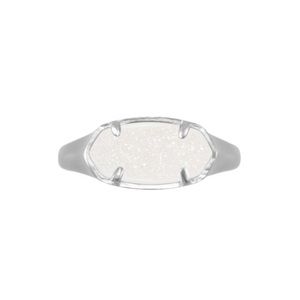 KS Eli Iridescent Drusy Ring In Silver